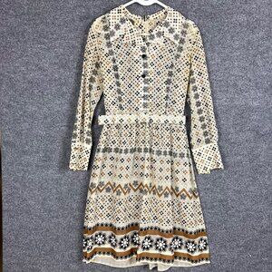 Vintage RARE 60's 70s Hobnobber Floral all over print Dress Belted‎ Womens 14